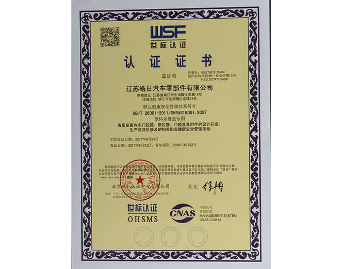 OHSAS18001�C�������ģ�